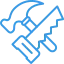 Hammer and saw icon